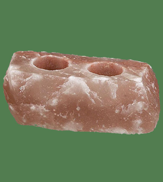 Himalayan Salt Votive candle holder 2 hole bar